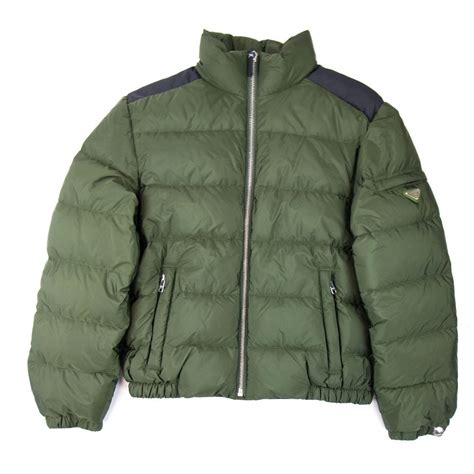 prada gilet piumino|Prada Piumino Nylon Piuma Puffer Jacket Olive/Nero.